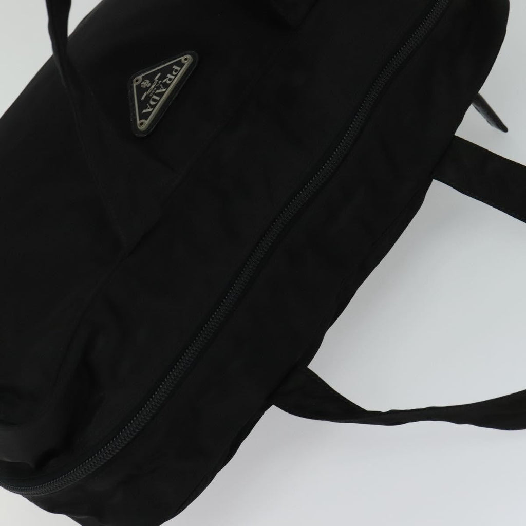 Prada Vintage Handbag Tessuto Black Nylon Handbag (Pre-Owned)
