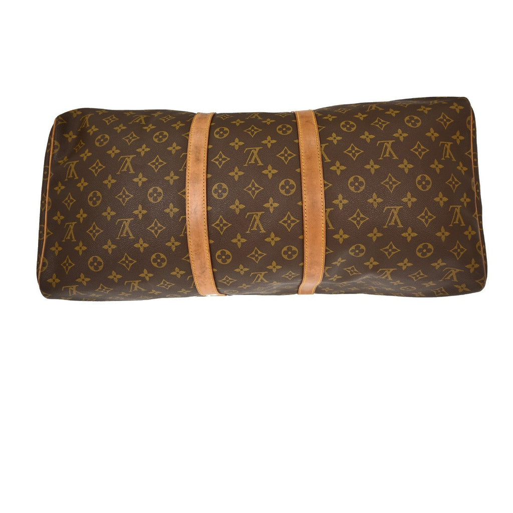 Louis Vuitton Keepall Bag Monogram Canvas Brown Canvas Travel Bag Bag (Pre-Owned)