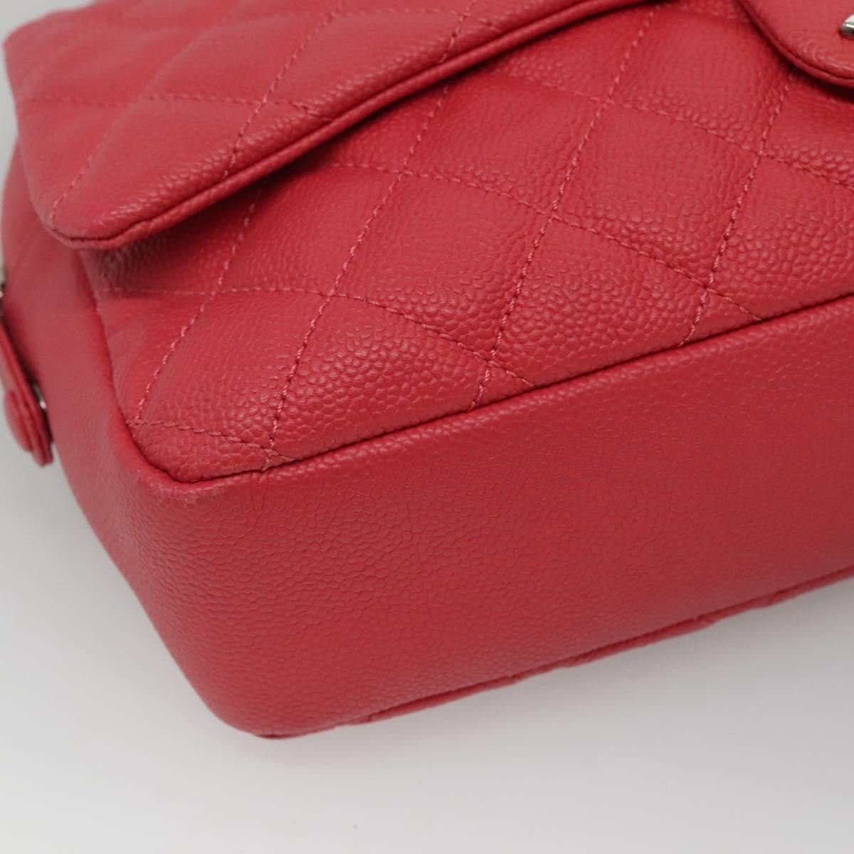 Chanel Flap Shoulder Bag Quilted Lambskin Pink Calfskin Shoulder Bag Bag (Pre-Owned)