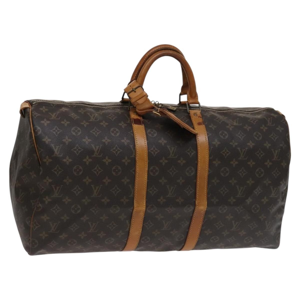 Louis Vuitton Keepall Bag Monogram Canvas Brown Canvas Travel Bag Bag (Pre-Owned)