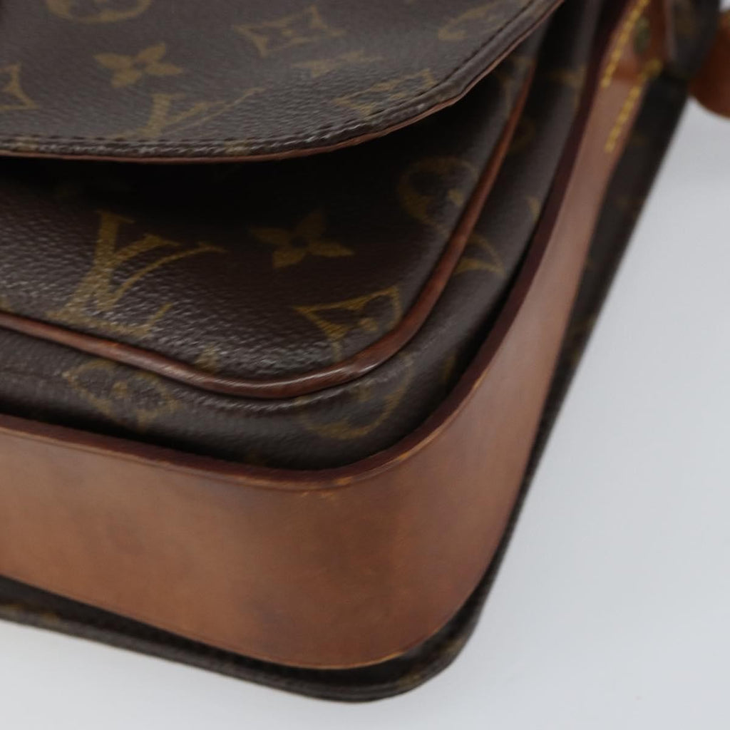 Louis Vuitton Cartouchiere Handbag Monogram Canvas Brown Canvas Shoulder Bag Bag (Pre-Owned)