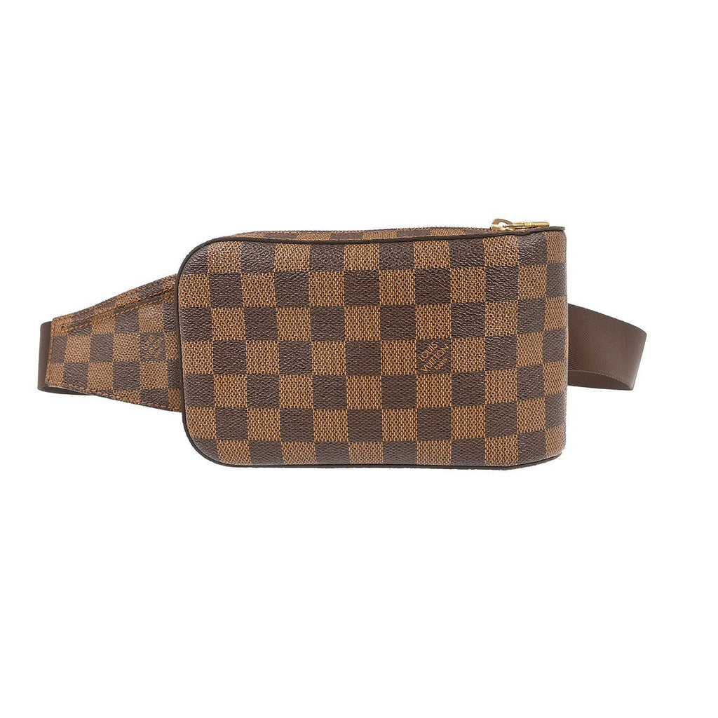 Louis Vuitton Geronimos Waist Bag Damier Brown Canvas Shoulder Bag Bag (Pre-Owned)