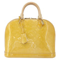 Louis Vuitton Alma Handbag Patent Leather Yellow Patent_Leather Handbag (Pre-Owned)