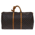Louis Vuitton Keepall Bag Monogram Canvas Brown Canvas Travel Bag Bag (Pre-Owned)