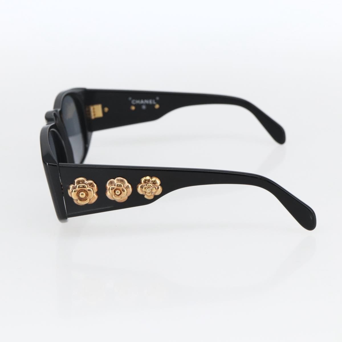 Chanel Camélia Sunglasses Plastic Black Plastic Sunglasse Accessory (Pre-Owned)