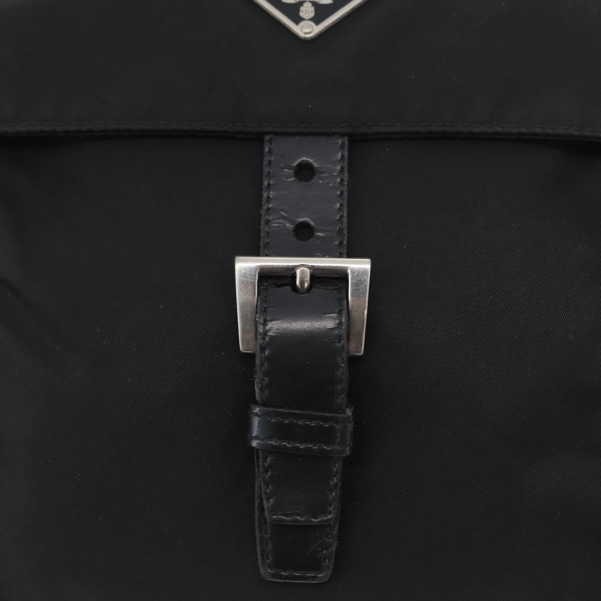Prada Buckle Messenger Bag Tessuto Black Nylon Shoulder Bag Bag (Pre-Owned)