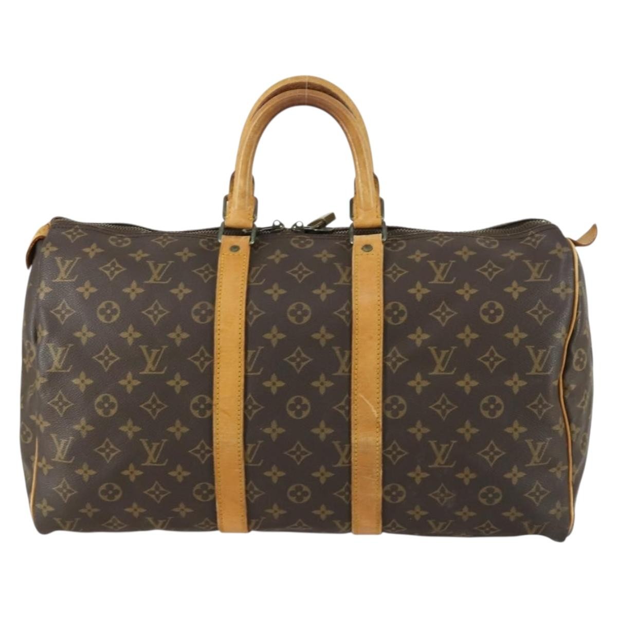 Louis Vuitton Keepall Bag Monogram Canvas Brown Canvas Travel Bag Bag (Pre-Owned)