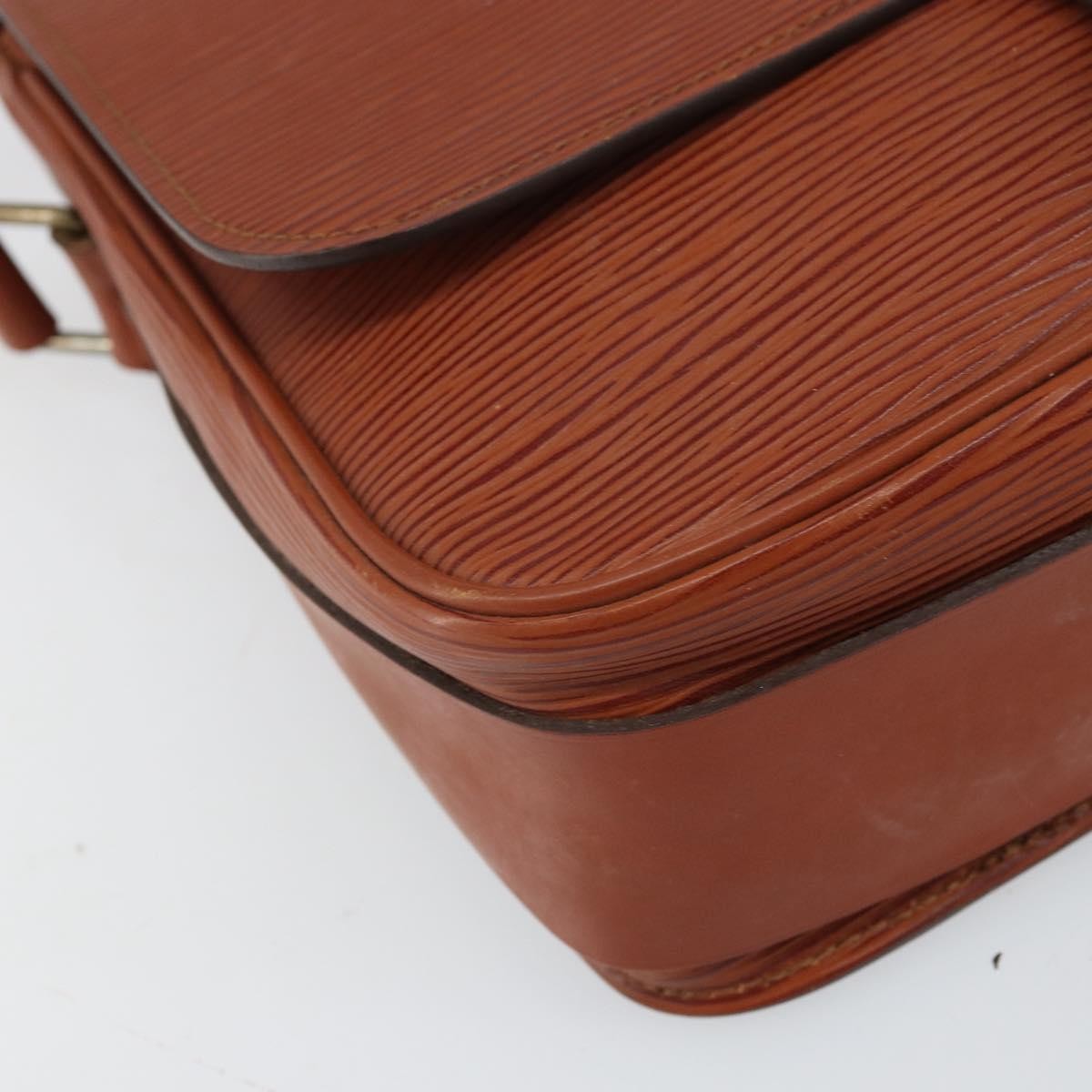 Louis Vuitton Cartouchiere Handbag Epi Leather Brown Leather Shoulder Bag Bag (Pre-Owned)