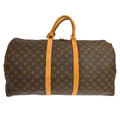 Louis Vuitton Keepall Bag Monogram Canvas Brown Canvas Travel Bag Bag (Pre-Owned)