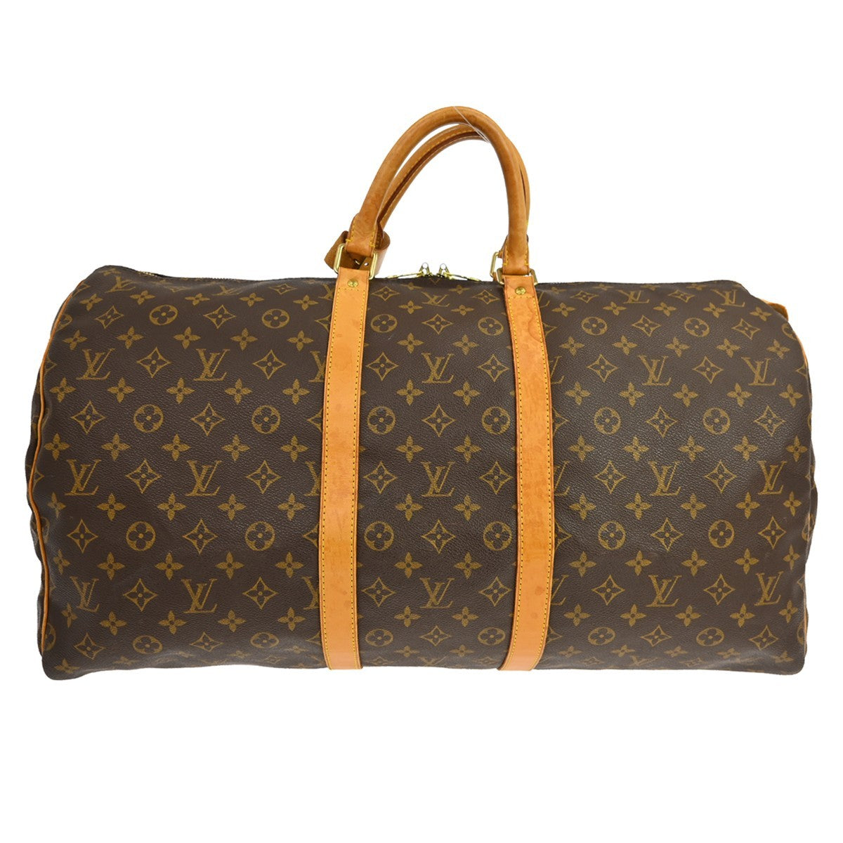 Louis Vuitton Keepall Bag Monogram Canvas Brown Canvas Travel Bag Bag (Pre-Owned)