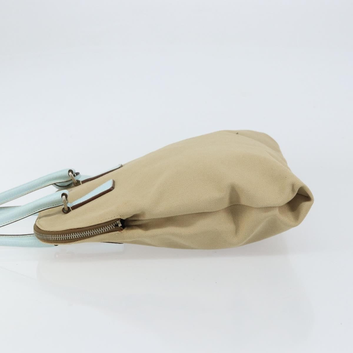 Prada Vintage Handbag Canvas Beige Canvas Handbag (Pre-Owned)