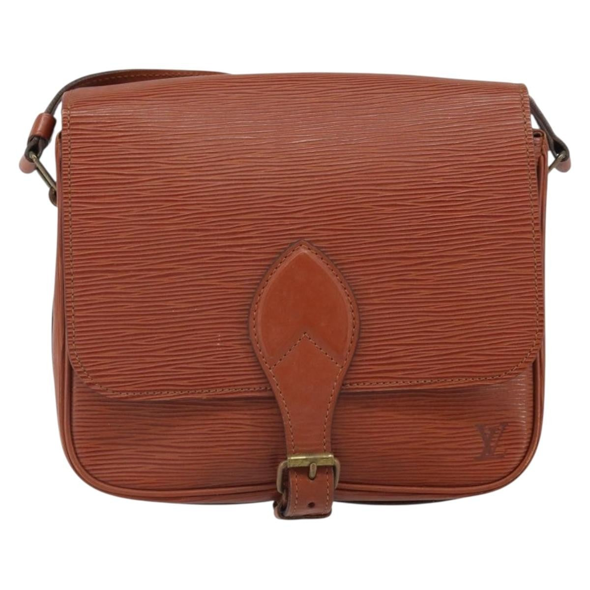 Louis Vuitton Cartouchiere Handbag Epi Leather Brown Leather Shoulder Bag Bag (Pre-Owned)