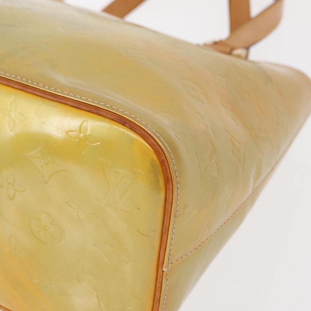Louis Vuitton Houston Handbag Monogram Vernis Yellow Patent_Leather Tote Bag Bag (Pre-Owned)