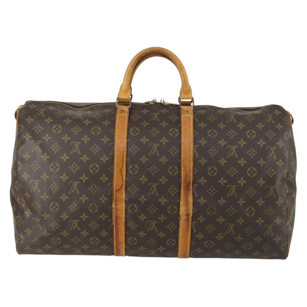 Louis Vuitton Keepall Bag Monogram Canvas Brown Canvas Travel Bag Bag (Pre-Owned)