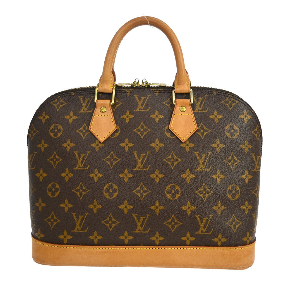 Louis Vuitton Alma Handbag Monogram Canvas Brown Canvas Handbag (Pre-Owned)
