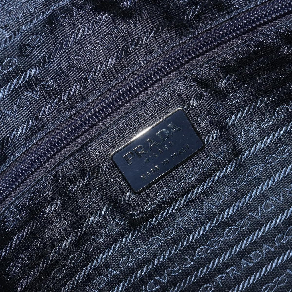 Prada Zip Around Tote Tessuto Navy Nylon Handbag (Pre-Owned)