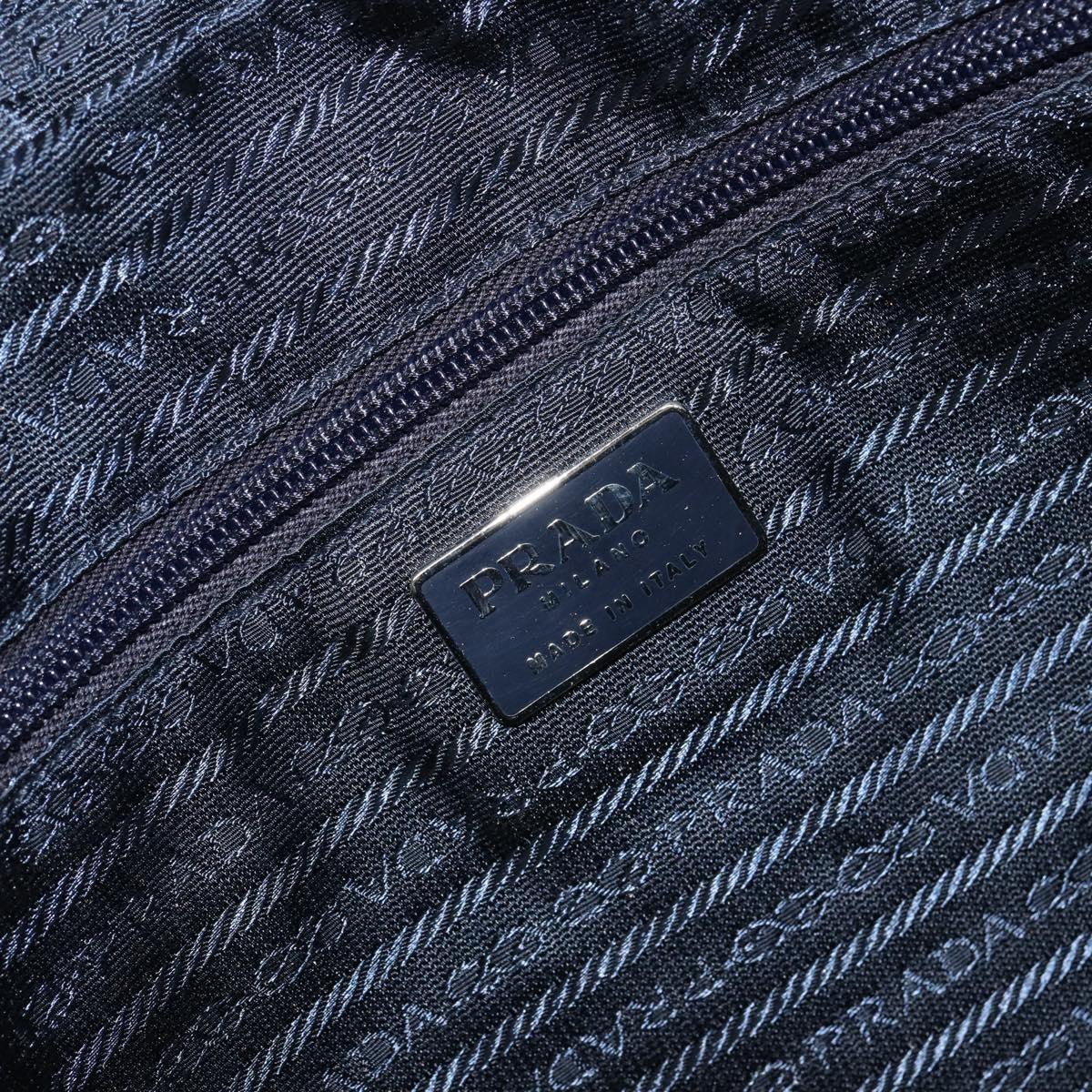 Prada Zip Around Tote Tessuto Navy Nylon Handbag (Pre-Owned)