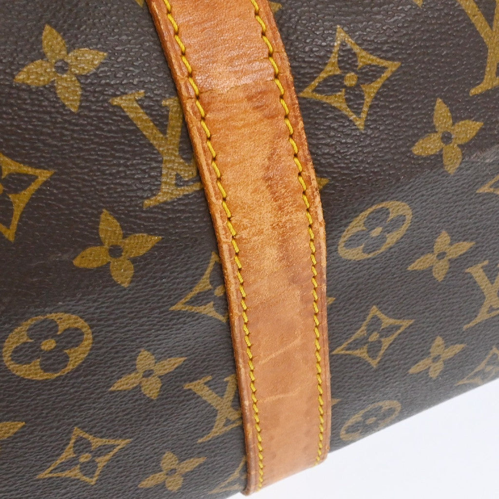 Louis Vuitton Keepall Bag Monogram Canvas Brown Canvas Travel Bag Bag (Pre-Owned)