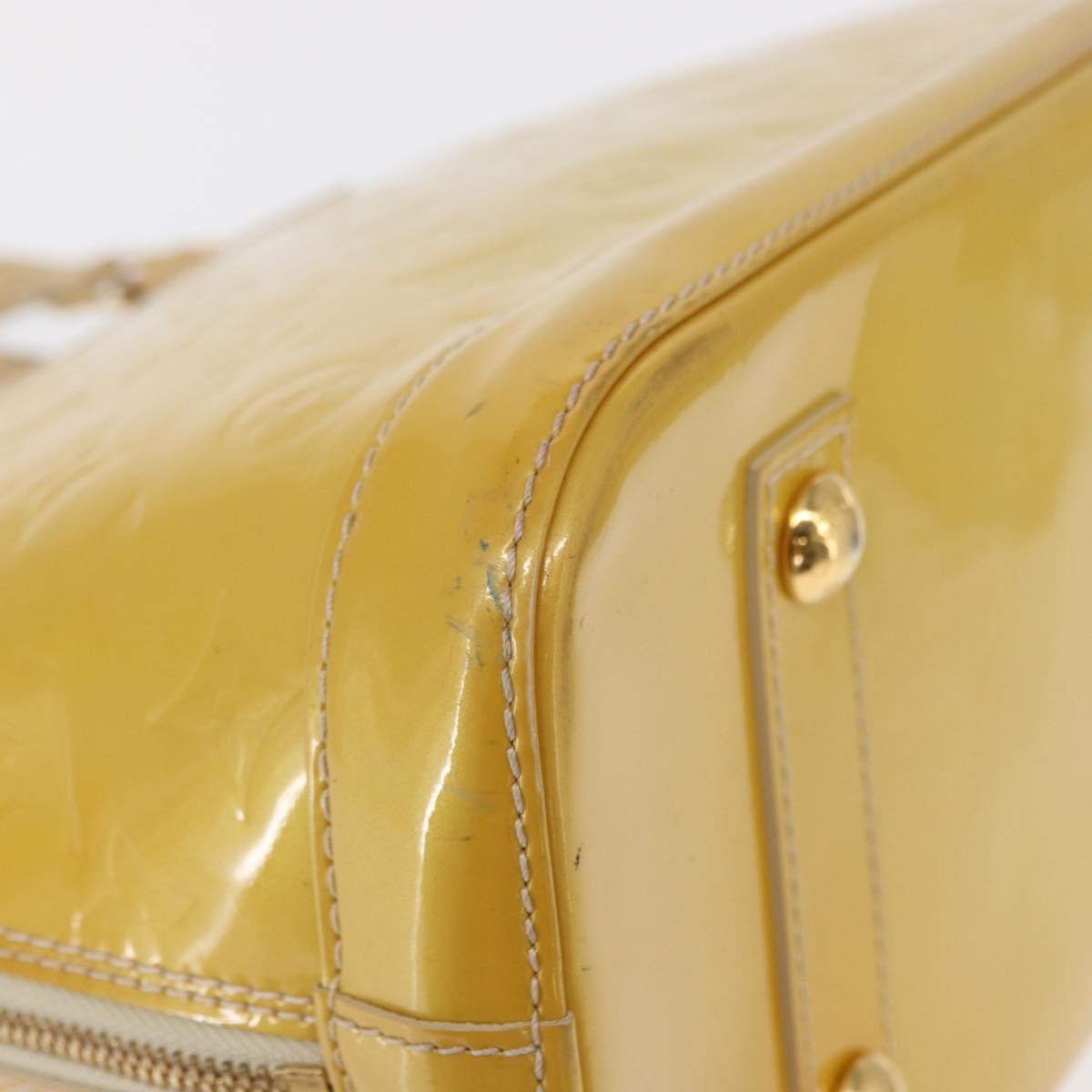 Louis Vuitton Alma Handbag Patent Leather Yellow Patent_Leather Handbag (Pre-Owned)