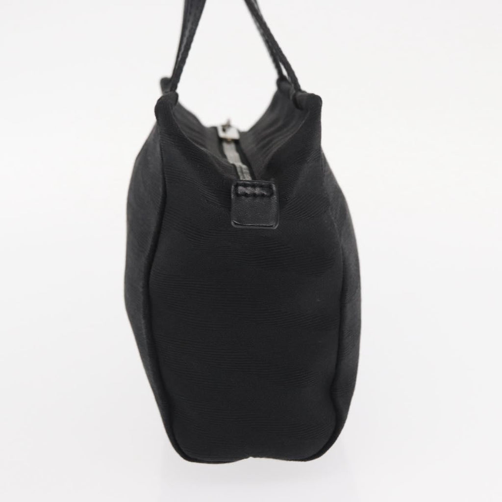 Fendi Vintage Handbag Canvas Black Canvas Handbag (Pre-Owned)
