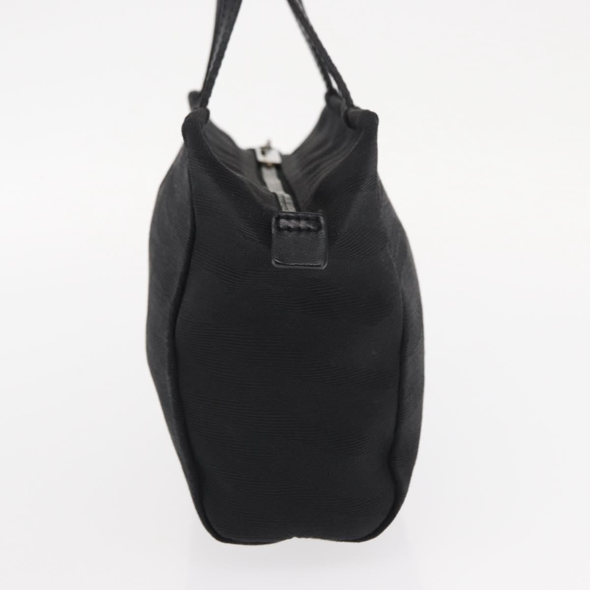 Fendi Vintage Handbag Canvas Black Canvas Handbag (Pre-Owned)