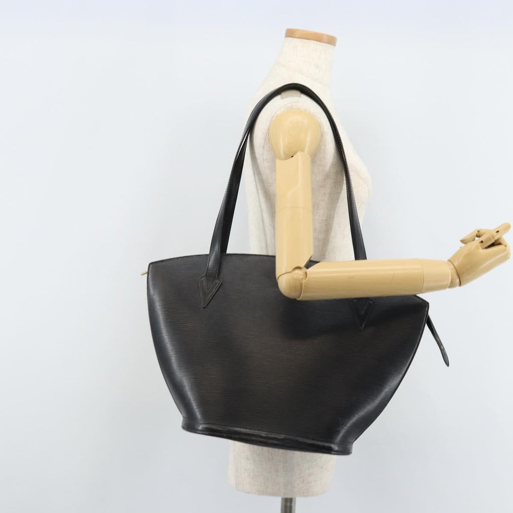 Louis Vuitton Saint Jacques Handbag Epi Leather Black Leather Shoulder Bag Bag (Pre-Owned)