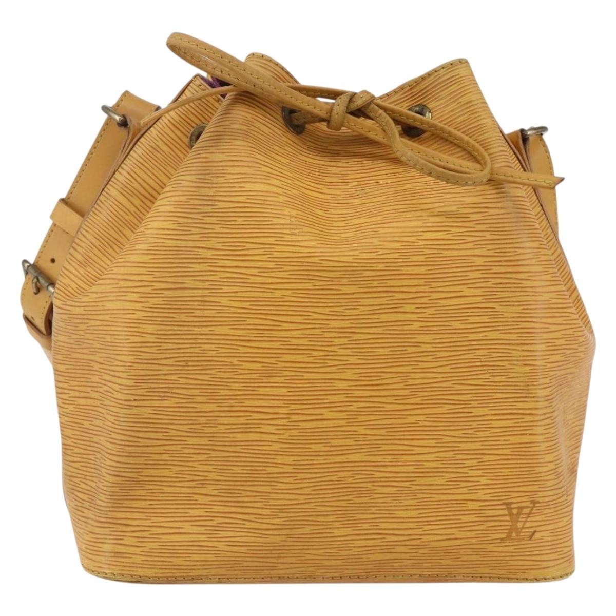 Louis Vuitton Petit Noe Handbag Epi Leather Yellow Leather Shoulder Bag Bag (Pre-Owned)