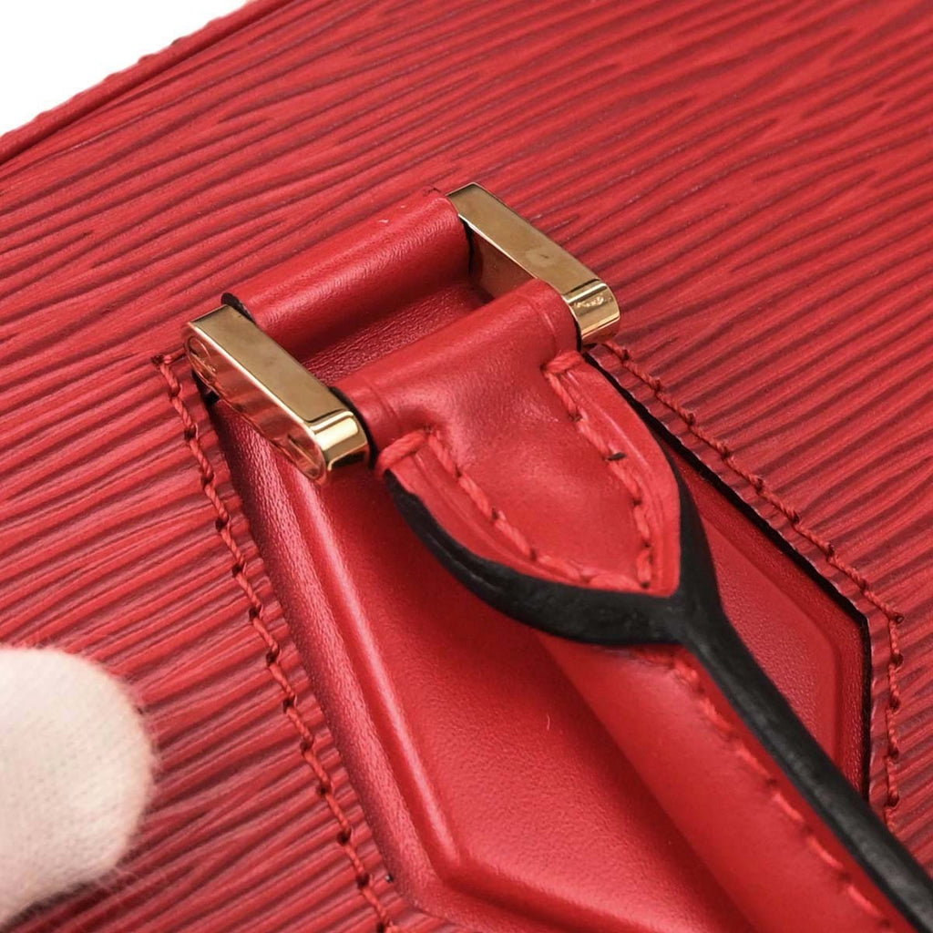 Louis Vuitton Sablons Handbag Epi Leather Red Leather Handbag (Pre-Owned)