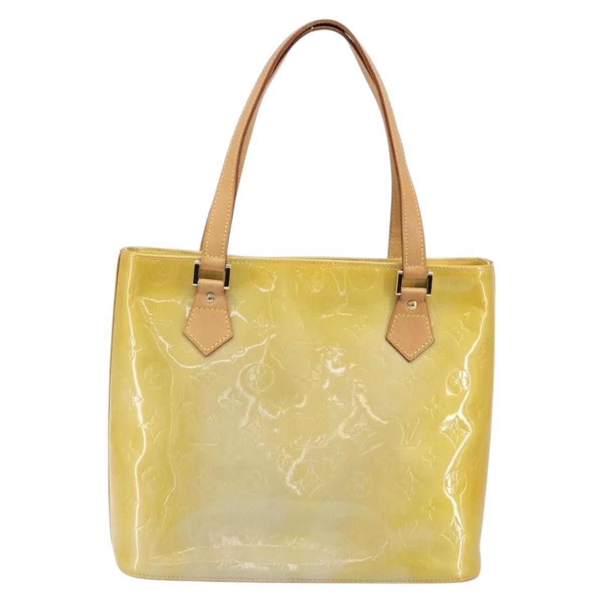 Louis Vuitton Houston Handbag Monogram Vernis Beige Patent_Leather Tote Bag Bag (Pre-Owned)