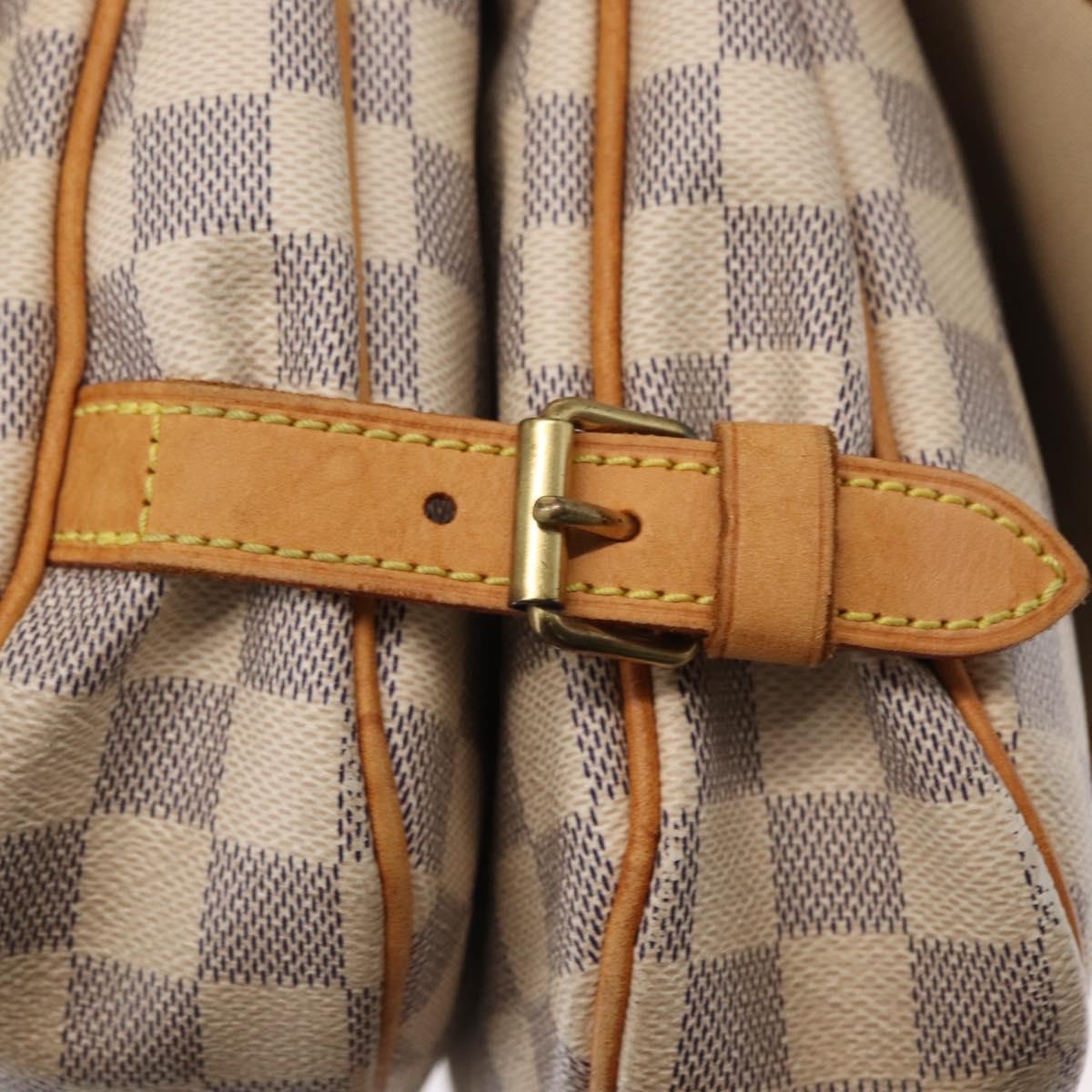 Louis Vuitton Saumur Handbag Damier Beige Canvas Shoulder Bag Bag (Pre-Owned)