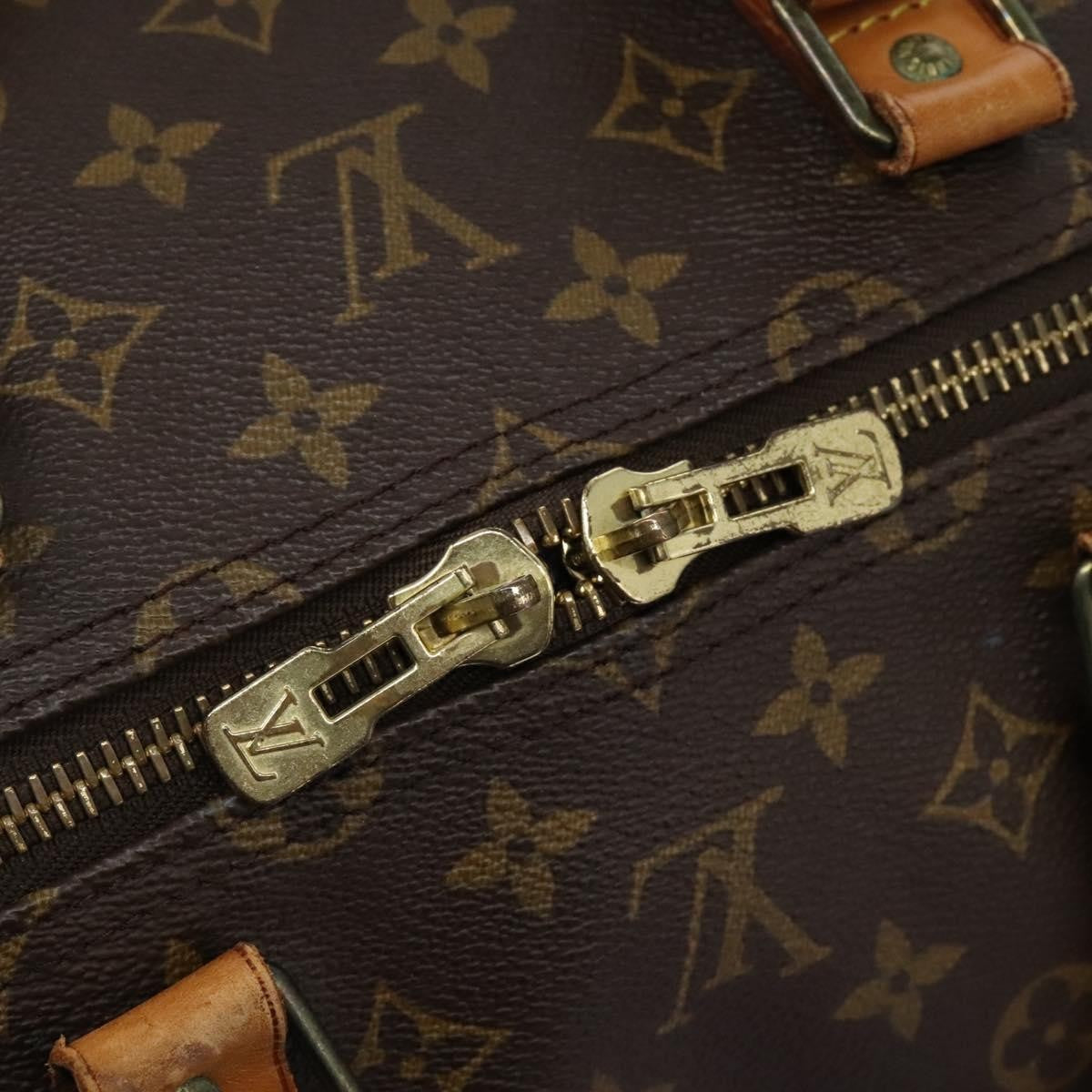 Louis Vuitton Keepall Bag Monogram Canvas Brown Canvas Travel Bag Bag (Pre-Owned)