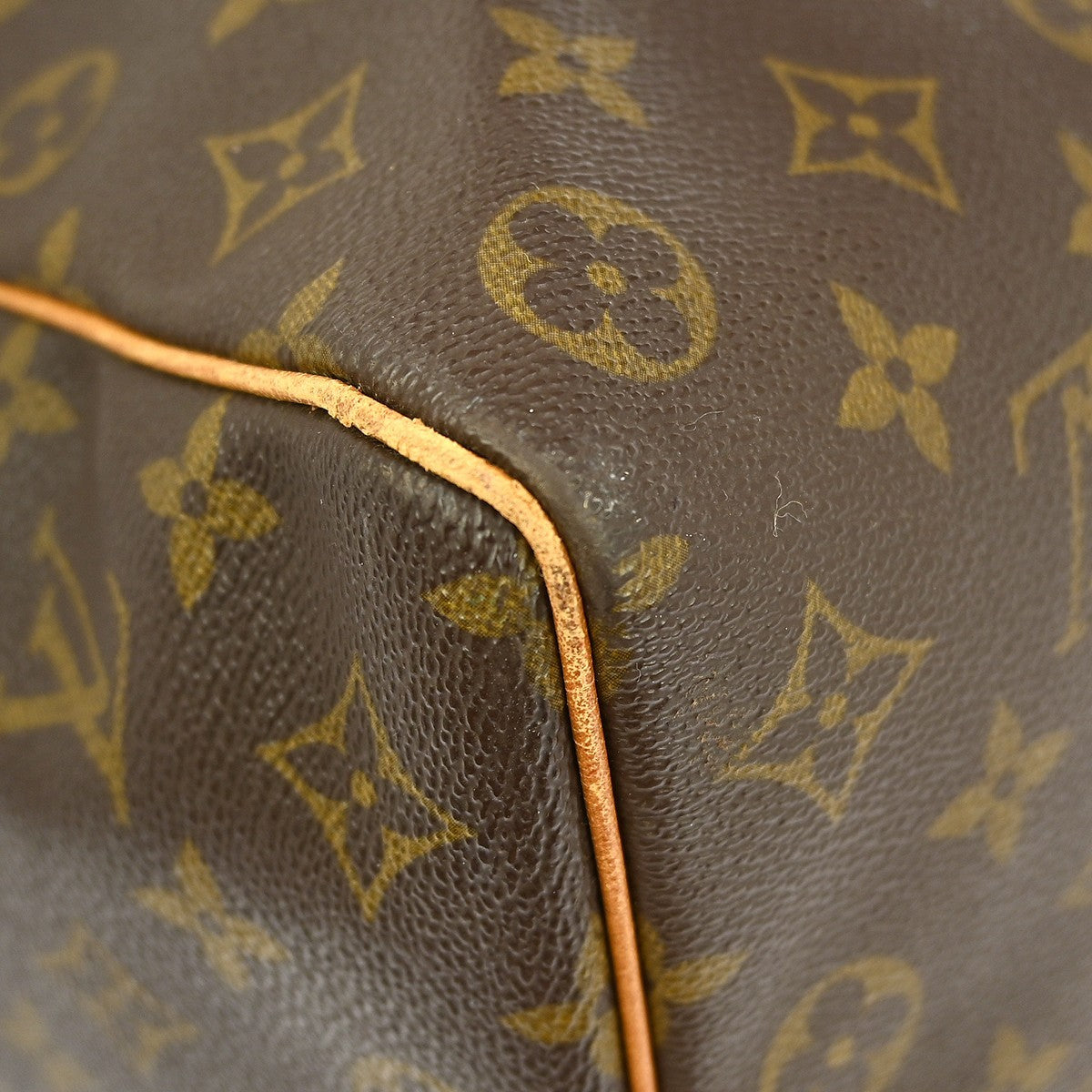Louis Vuitton Keepall Bag Monogram Canvas Brown Canvas Travel Bag Bag (Pre-Owned)