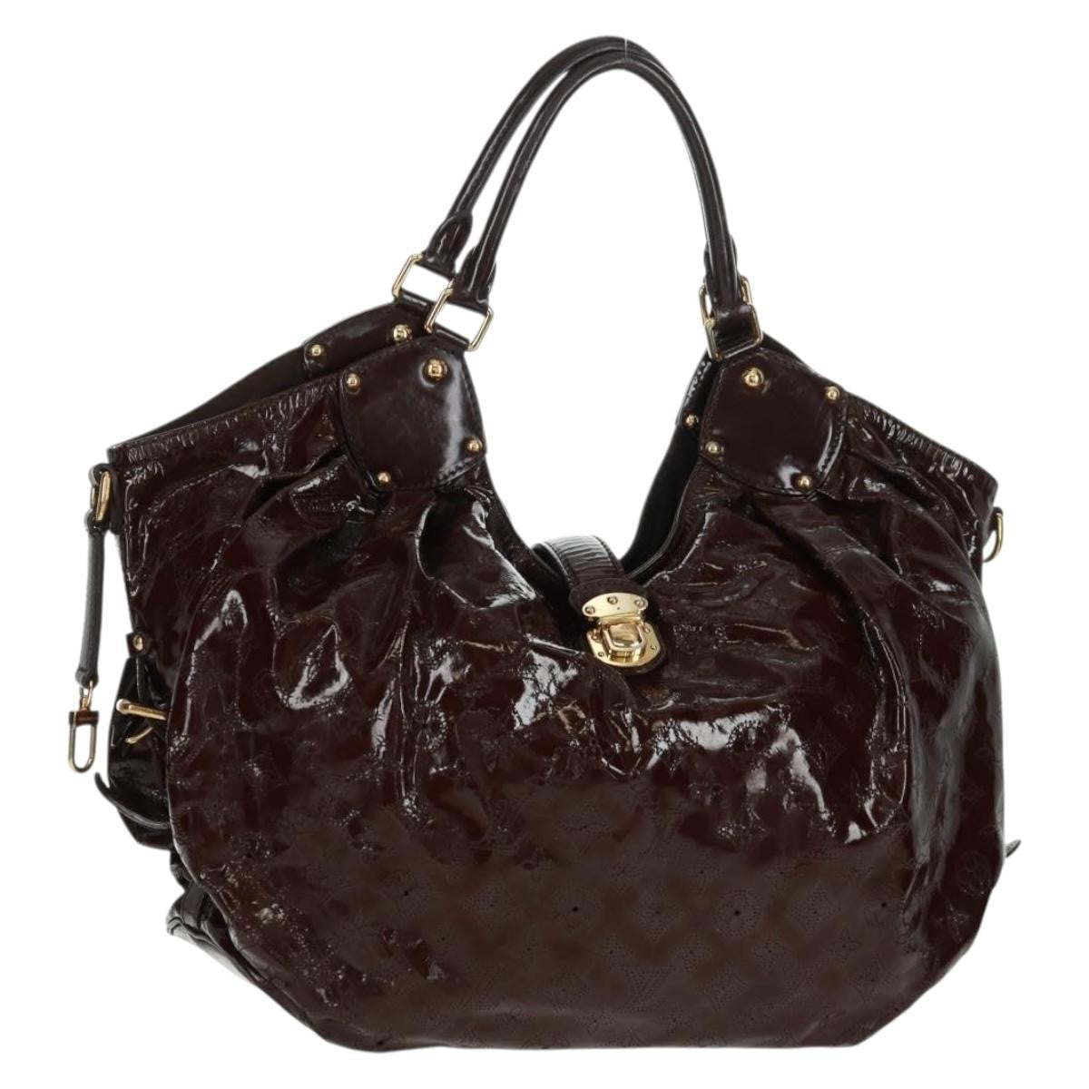 Louis Vuitton L Hobo Surya Leather Brown Patent_Leather Tote Bag Bag (Pre-Owned)