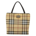 Burberry Nova Check Handbag Nova Check Canvas Beige Canvas Handbag (Pre-Owned)