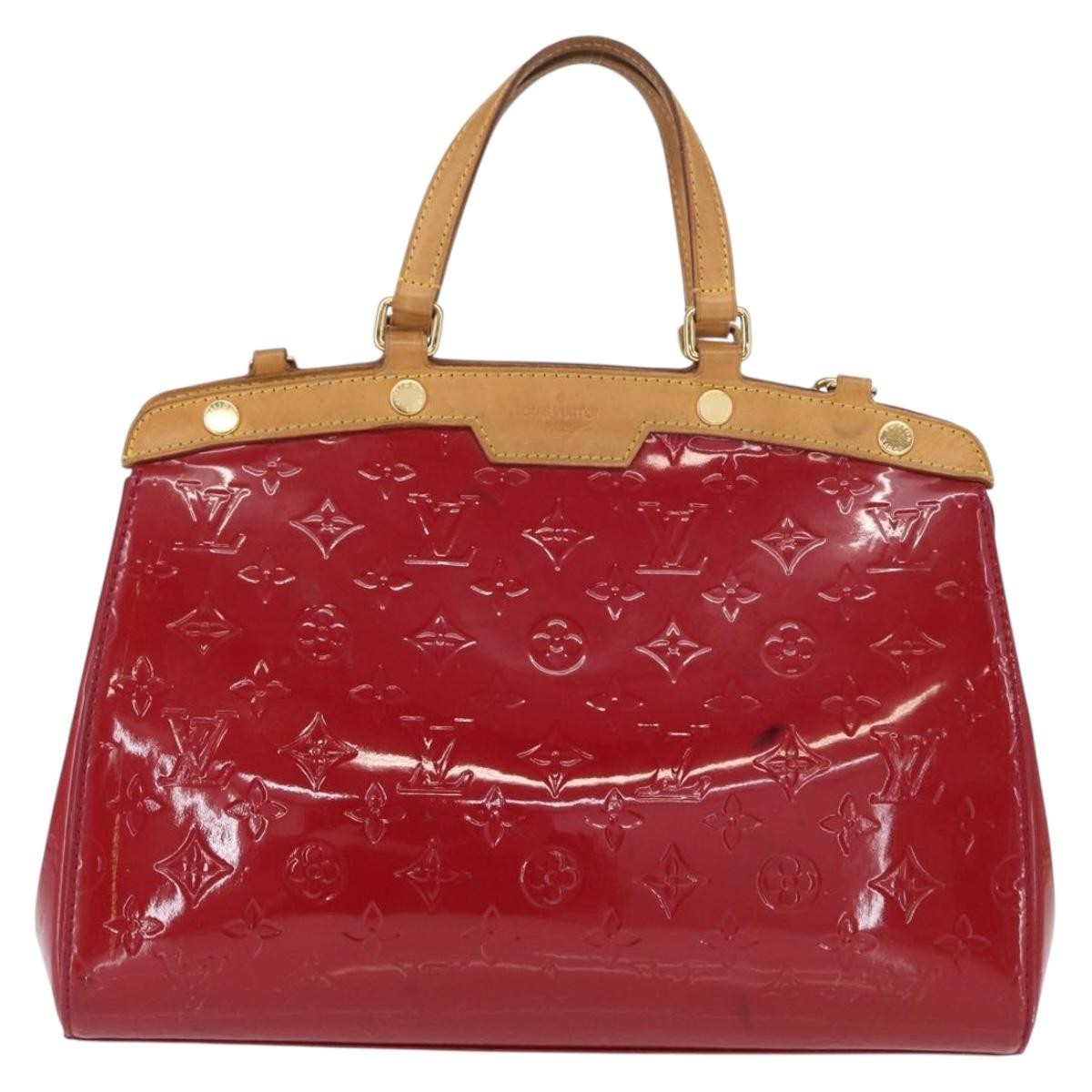 Louis Vuitton Brea Handbag Monogram Vernis Red Patent_Leather Handbag (Pre-Owned)