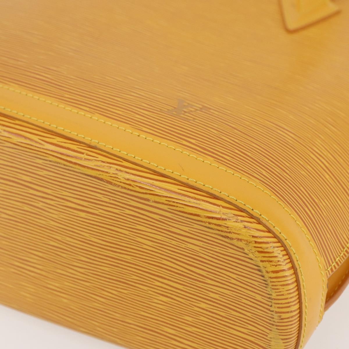 Louis Vuitton Lussac Handbag Epi Leather Yellow Leather Shoulder Bag Bag (Pre-Owned)