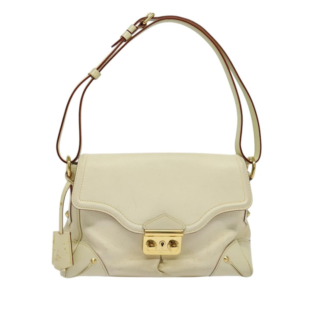 Louis Vuitton Suhali L'essentiel Handbag Leather White Leather Shoulder Bag Bag (Pre-Owned)