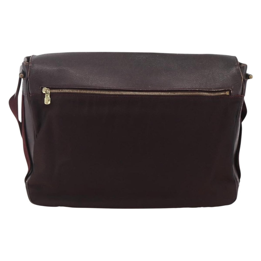 Louis Vuitton Dersou Bag Taiga Leather And Canvas Brown Leather Shoulder Bag Bag (Pre-Owned)