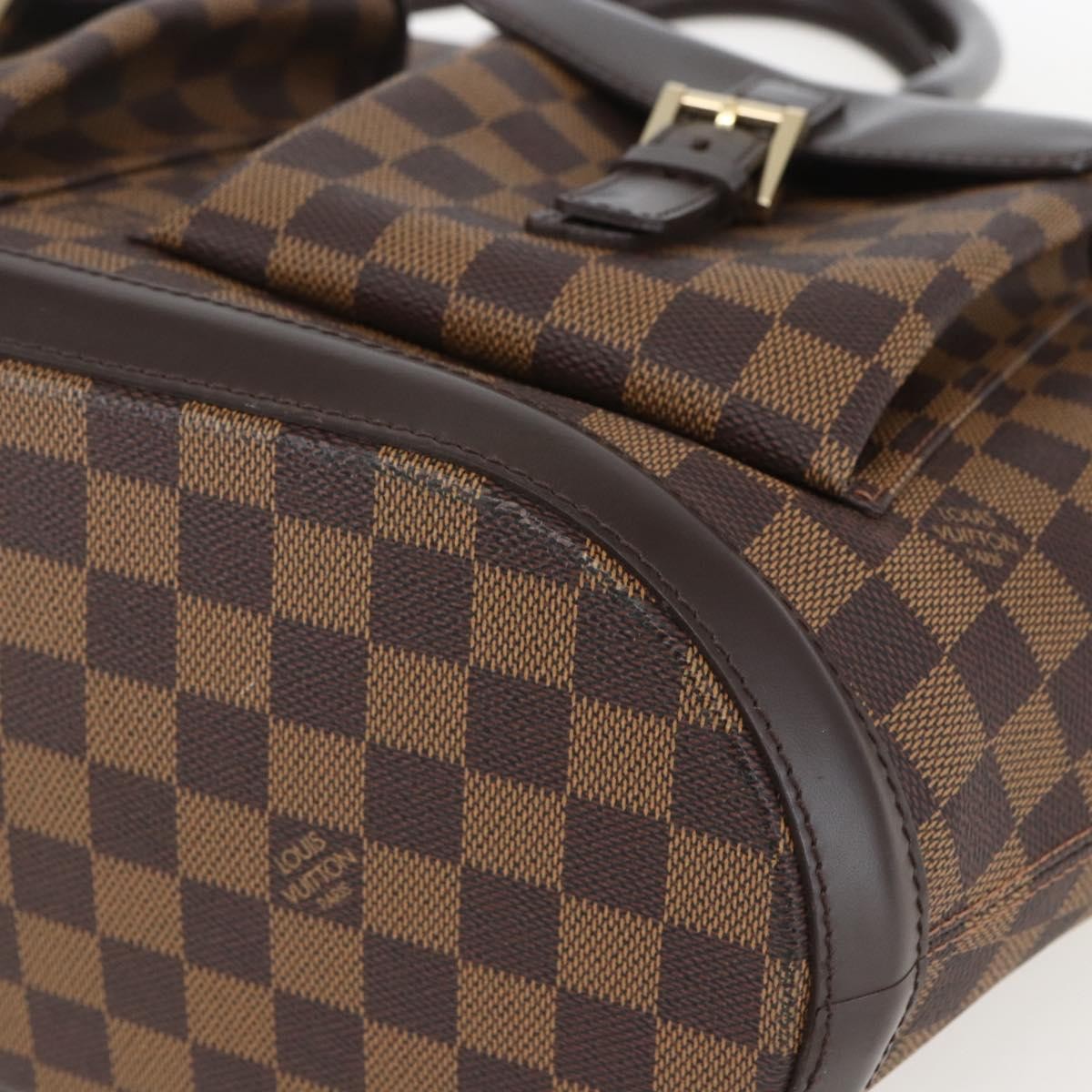 Louis Vuitton Manosque Handbag Damier Brown Canvas Tote Bag Bag (Pre-Owned)