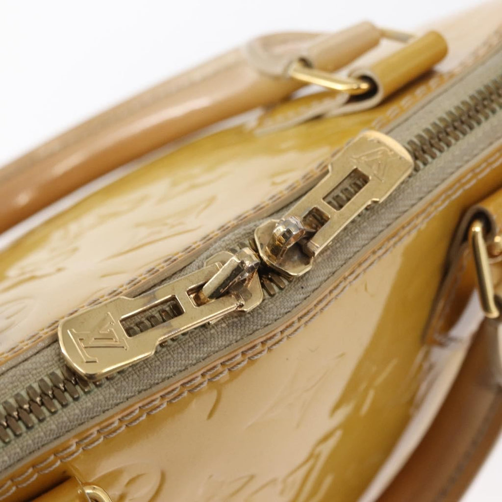 Louis Vuitton Alma Handbag Patent Leather Yellow Patent_Leather Handbag (Pre-Owned)