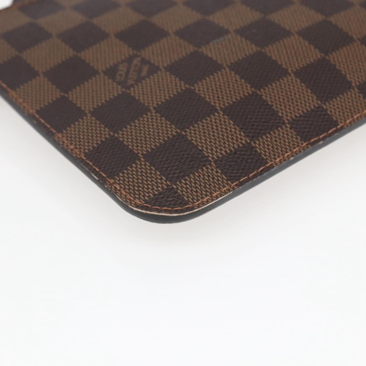 Louis Vuitton Neverfull Pochette Damier Brown Canvas Clutche & Pouche Bag (Pre-Owned)