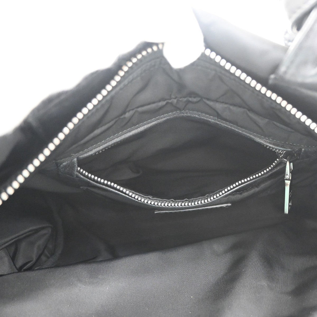 Prada Convertible Double Tote Tessuto Black Nylon Handbag (Pre-Owned)
