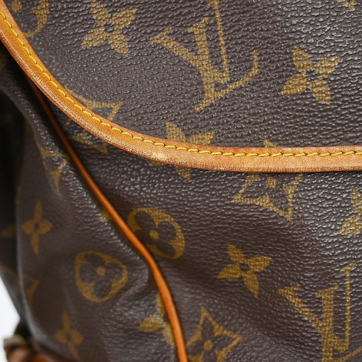 Louis Vuitton Saumur Handbag Monogram Canvas Brown Canvas Shoulder Bag Bag (Pre-Owned)