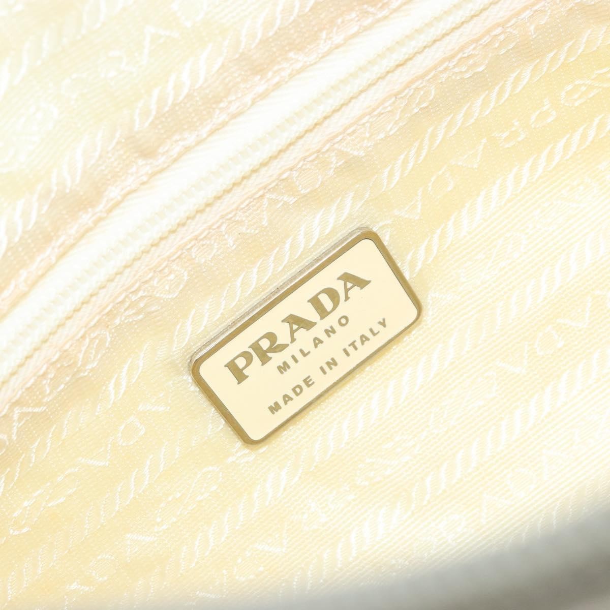 Prada Zip Waist Bag Tessuto White Nylon Shoulder Bag Bag (Pre-Owned)