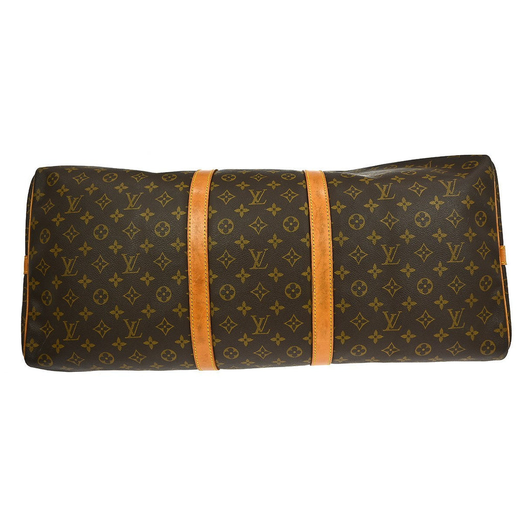 Louis Vuitton Keepall Bag Monogram Canvas Brown Canvas Travel Bag Bag (Pre-Owned)