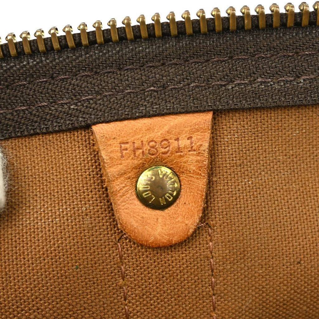 Louis Vuitton Keepall Bag Monogram Canvas Brown Canvas Travel Bag Bag (Pre-Owned)