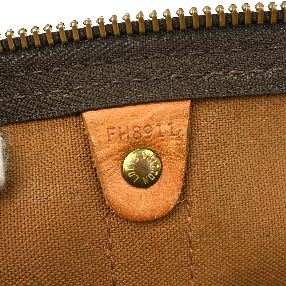 Louis Vuitton Keepall Bag Monogram Canvas Brown Canvas Travel Bag Bag (Pre-Owned)