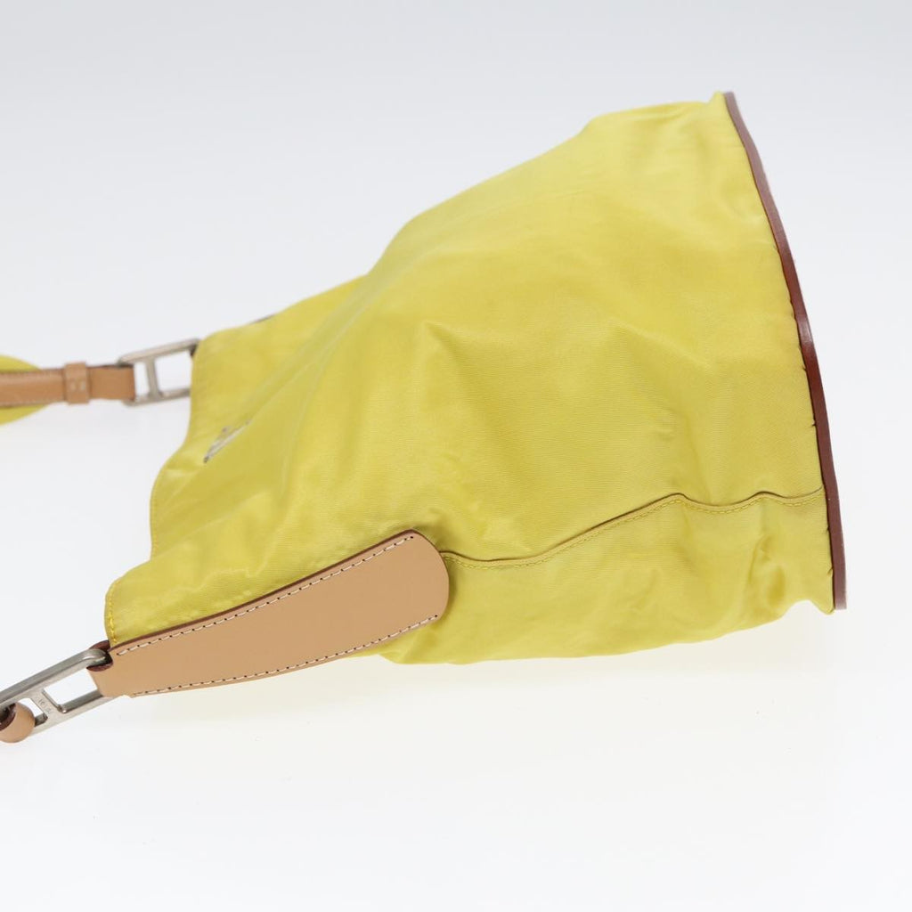 Prada Vintage Shoulder Bag Tessuto Yellow Nylon Shoulder Bag Bag (Pre-Owned)