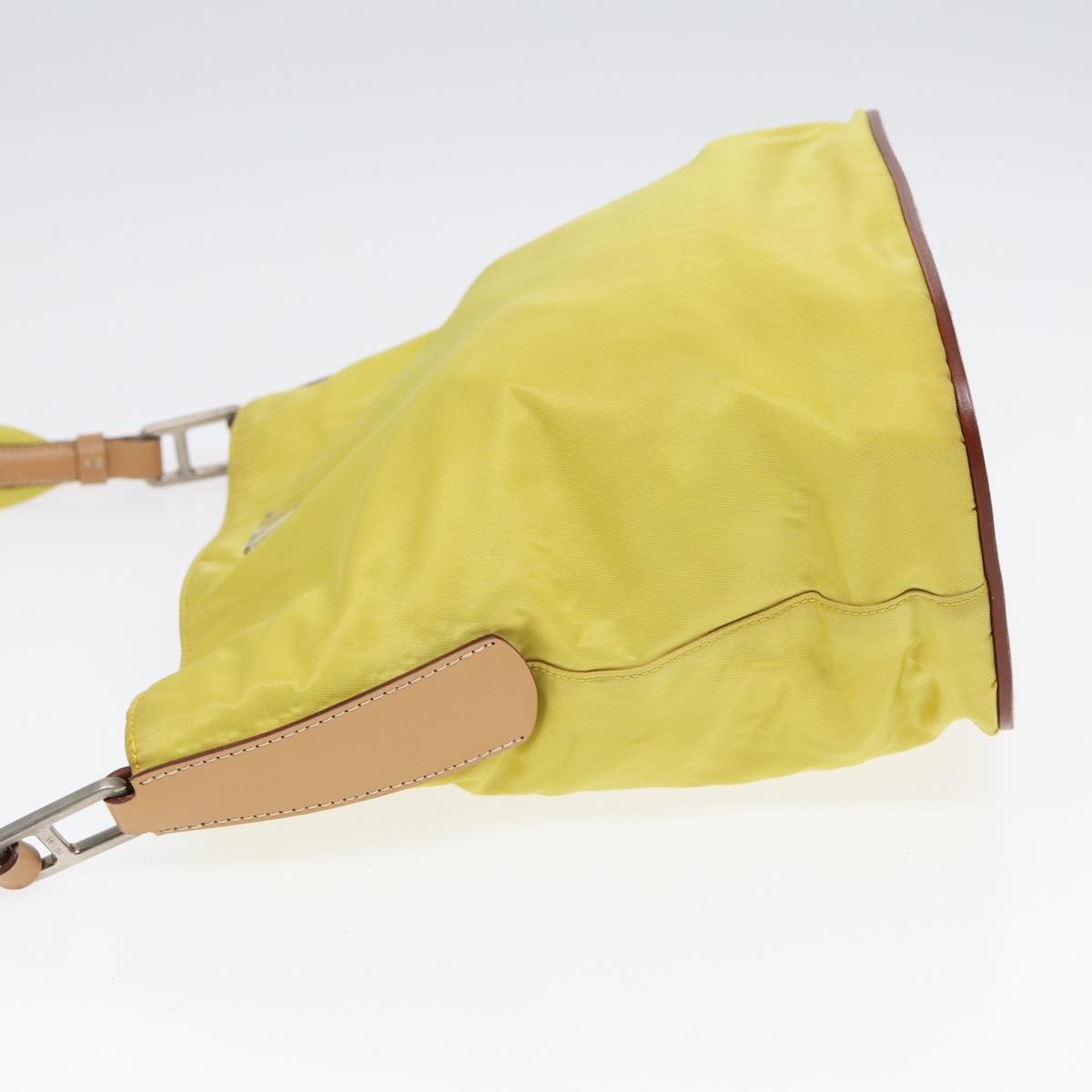 Prada Vintage Shoulder Bag Tessuto Yellow Nylon Shoulder Bag Bag (Pre-Owned)