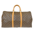 Louis Vuitton Keepall Bag Monogram Canvas Brown Canvas Travel Bag Bag (Pre-Owned)